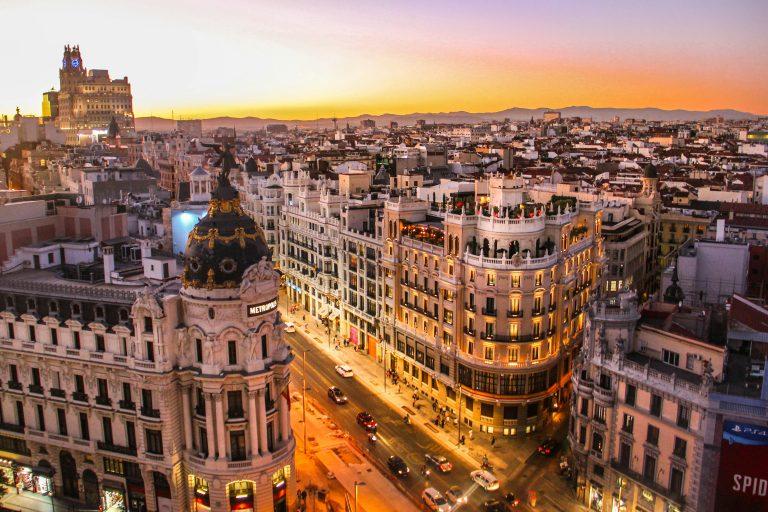 Gran Vía, Madrid vista de cima